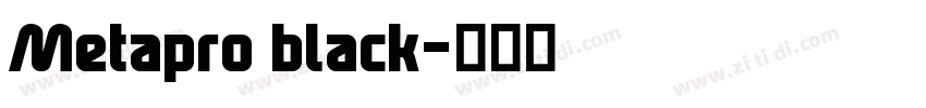 Metapro black字体转换